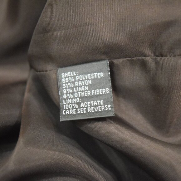 Carmen Marc Valvo - Brown Metallic Ruffled Evening Set - 12 - Picture 10 of 14